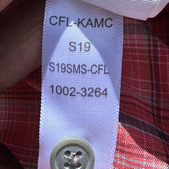 ExOfficio Keats Shirt Short Sleeves Button Up Plaid Spiced Coral Mens Medium NEW - Picture 10 of 10
